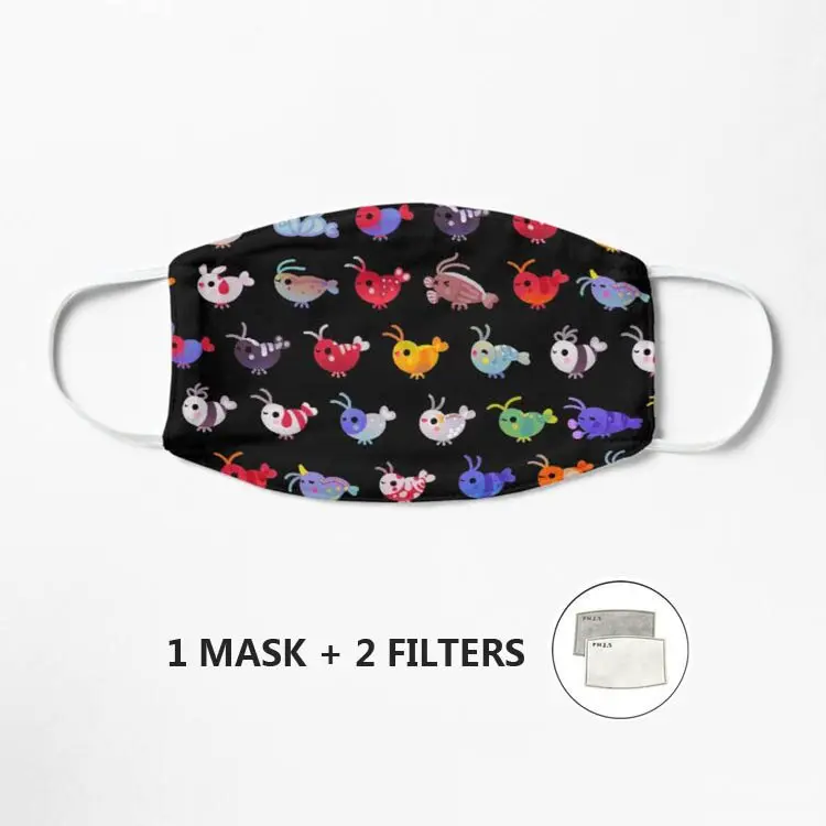 

Freshwater shrimp Mask Cotton Mascarilla Funny Face Mouth Mask Hip Hop party Mouth Muffle Respirator