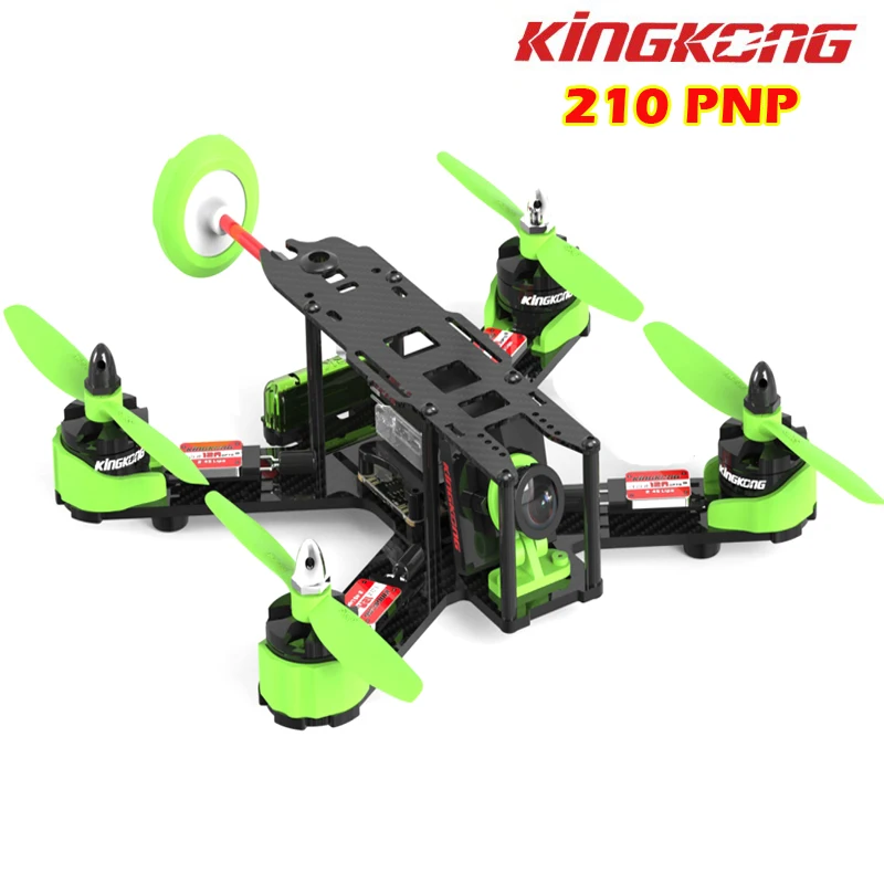 KINGKONG 210 PNP fibra de carbono Мини FPV Квадрокоптер F3 PLUS 200 mW 2204 мотор 12A ESC COMS камера и антенна 10 pares 5040
