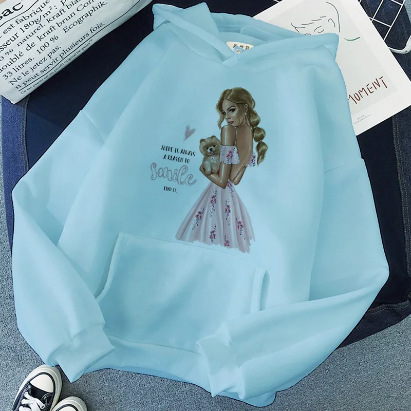 

New Autumn And Winter Fashion Good Friend Selfie Print Sweatshirt Casual Long Sleeve All-match Hoodies Yellow Hooded Tops Hoodie