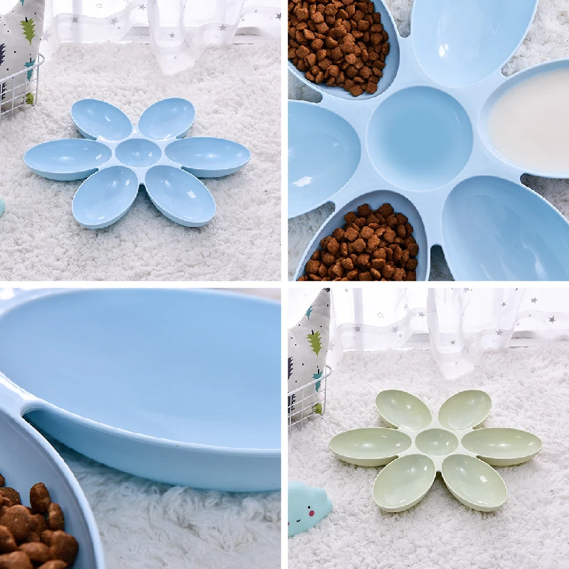 

Fashion Flower Cat Bowls Multi-color Pet Five Bowls Pet Food and Water Bowls For Kitten Dogs Feeders for puppy Pet Supplies