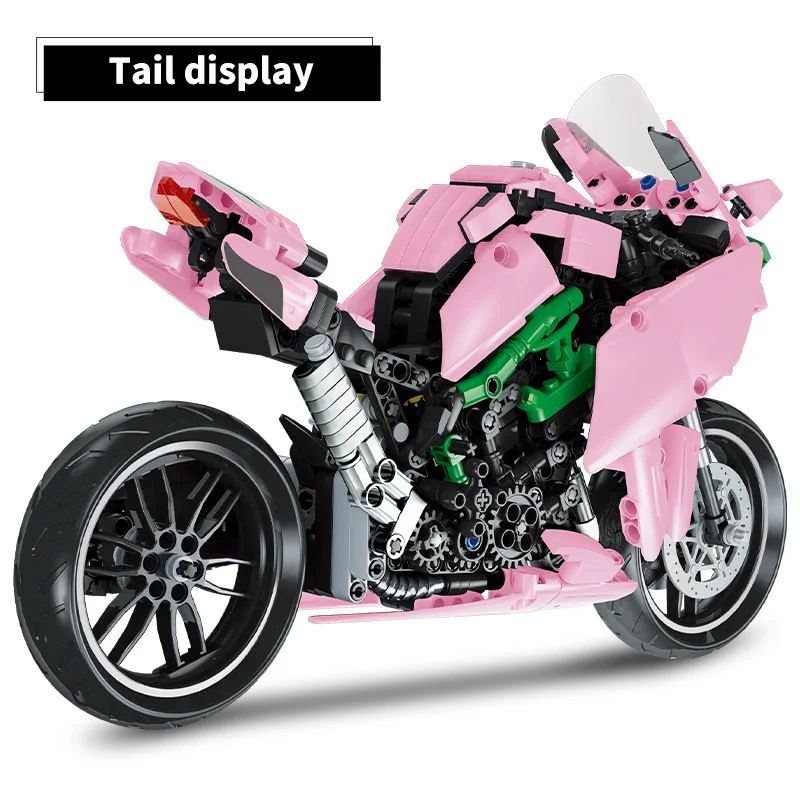 

City Creator Technical off-road Kawasaki Motorbike MOC Model Building Blocks Racing Car Motorcycle Bricks Toys for Children Boys