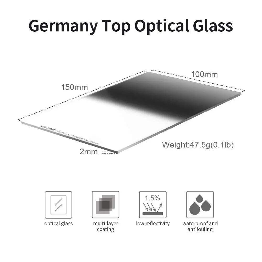 Градуированный градиентный фильтр нейтральной плотности K & F Concept ND8 (0 9/3