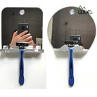 Висячее зеркало для бритья с крючком, зеркало для душа для макияжа, безтуманное зеркало для ванной, бритва для хранения гаджетов в ванной комнате