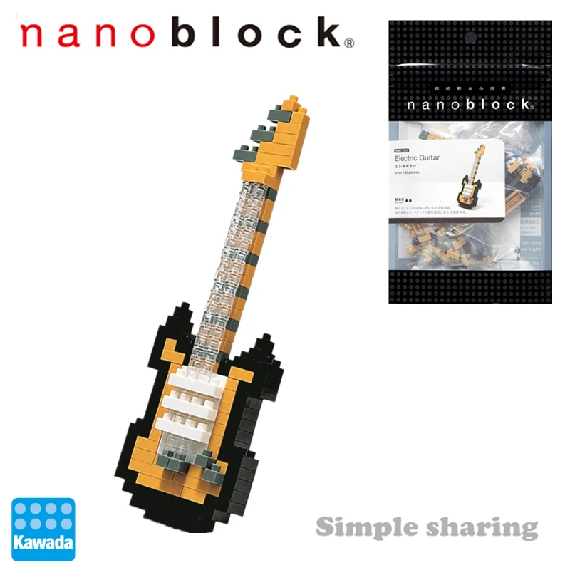 Новый Kawada Nanoblock электрогитара NBC 023 160 штук алмазные строительные блоки креативная
