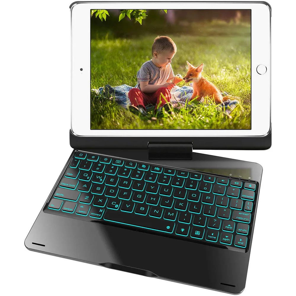 Чехол с клавиатурой 9 7 дюйма для iPad вращающийся на 360 градусов Ультратонкий чехол
