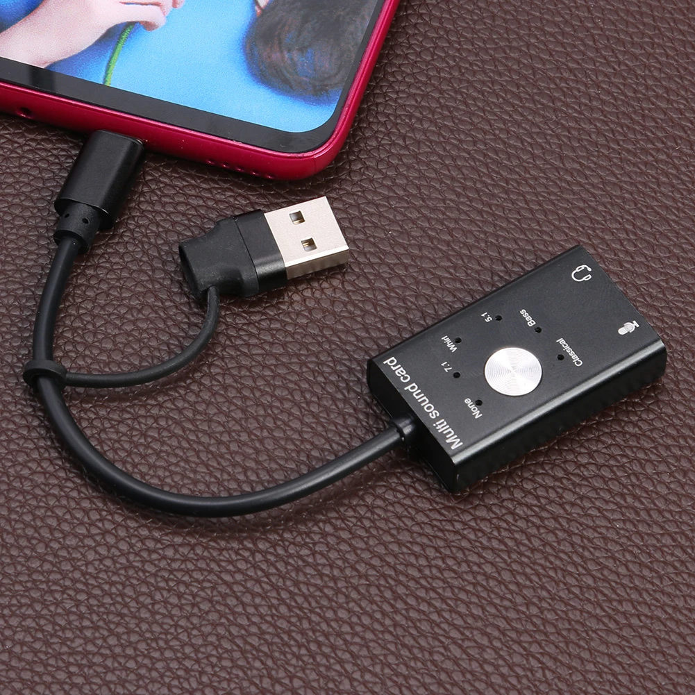 Внешняя звуковая карта USB 3. 0 Type C разъем 2 мм микрофон для наушников аудио