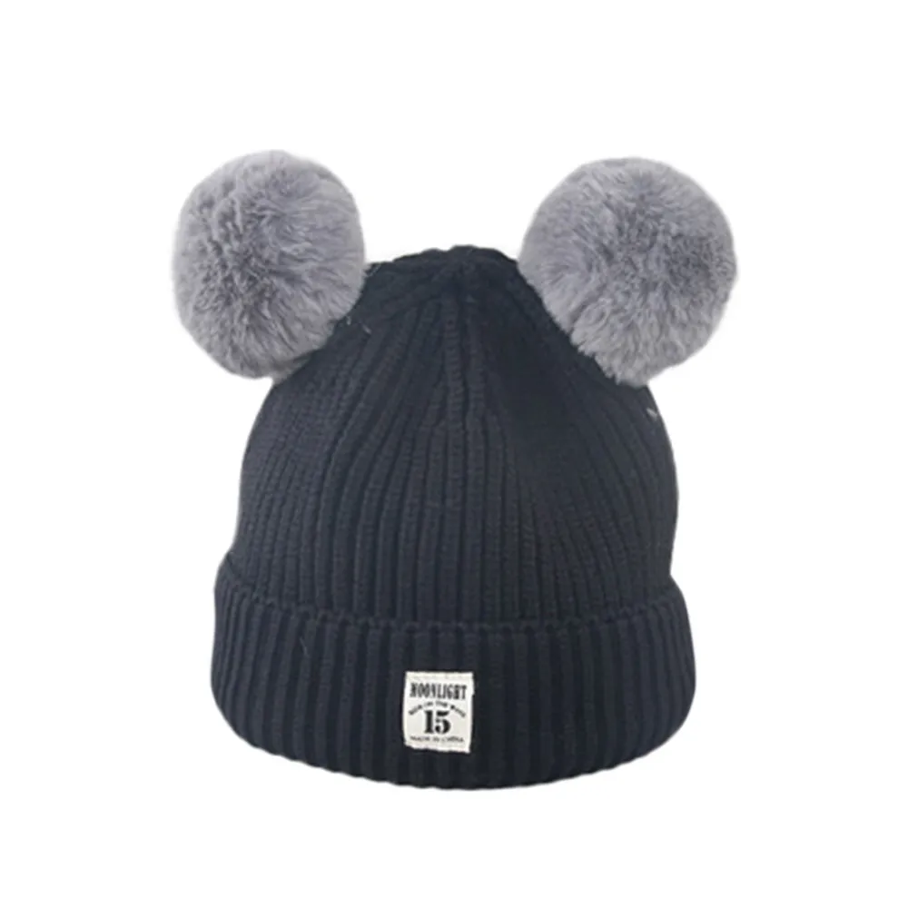 ARLONEET/детские зимние шапки детская вязаная шапка двойная шерстяная крючком для