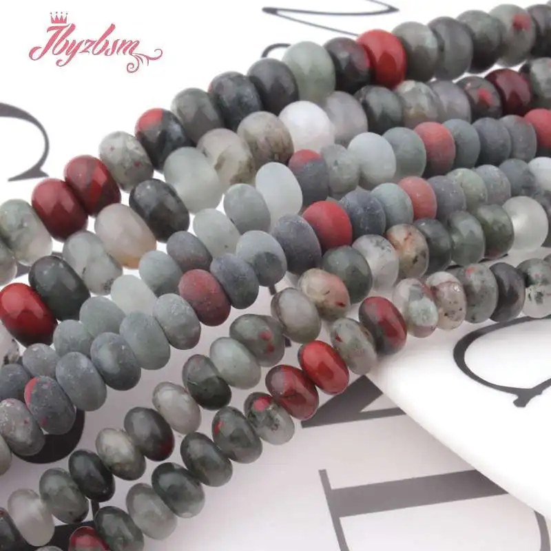 3x 6/4x8 мм Bloodstone камушки-бусинки Rondelle мороз гладкая рыхлый натуральный камень
