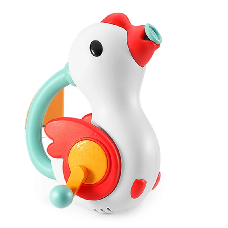 

7Inch Manual Sprinkler Goose Toy Cartoon Shower Head Interactive Water Play Game Squirt Toy Funny Gift for Baby Toddlers A2UB