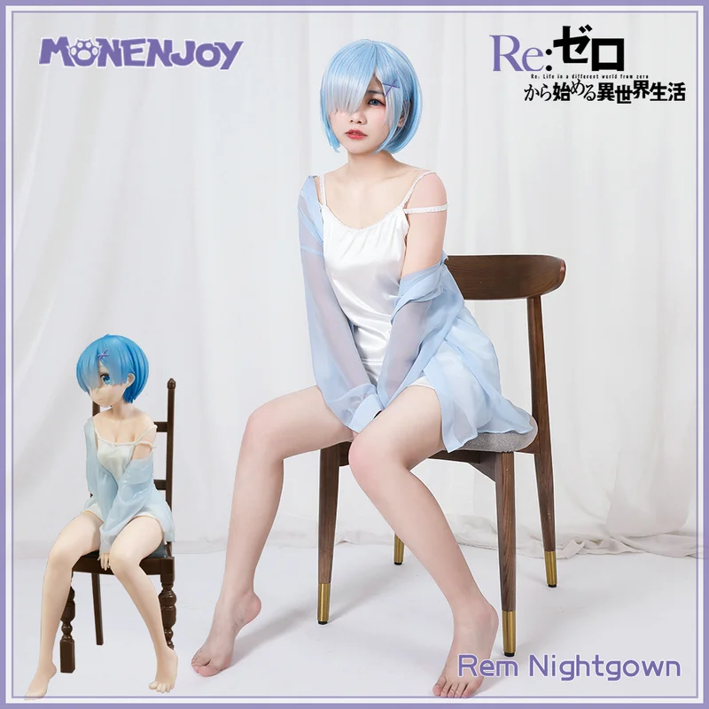 

Monenjoy Re Life in a different world from Zero Rem Cosplay Costume Nightgown Suit Cos Sets