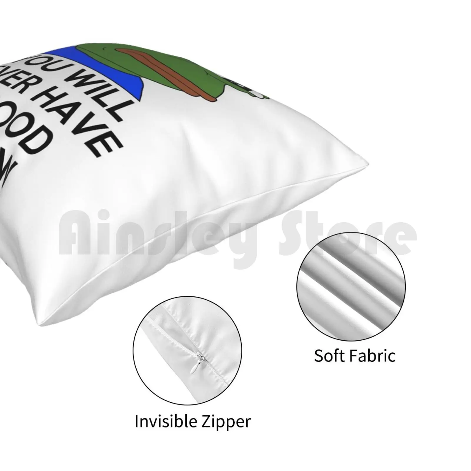 Подушка для мужчин мягкая домашняя с принтом