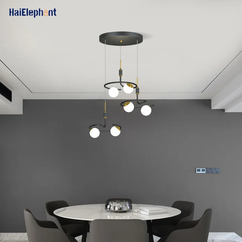 Креативные скандинавские светодиодные подвесные светильники для обеденного
