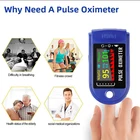 Цифровой Пальчиковый Пульсоксиметр для измерения пульса и уровня кислорода светодиодный крови