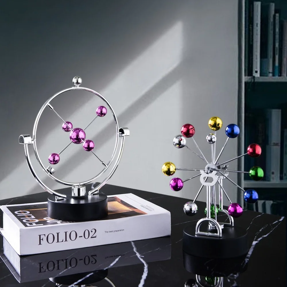 

Colorful Ferris Wheel Art Perpetual Motion Desk Ornament Desktop Office Decoration Color Balls Perpetual Instrument Physics Toy