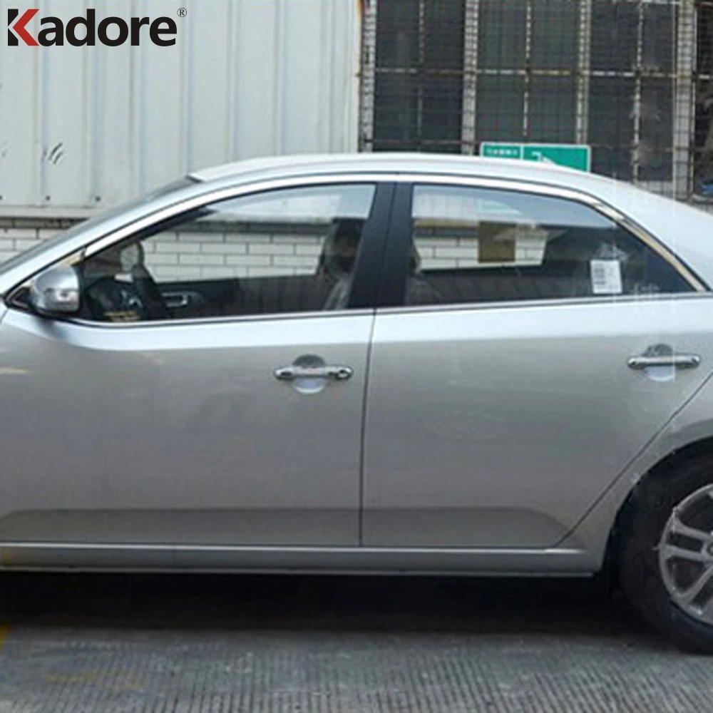 Для Kia Forte Cerato 2010 2011 2012 Нержавеющая сталь автомобильная дверь полная оконная рама