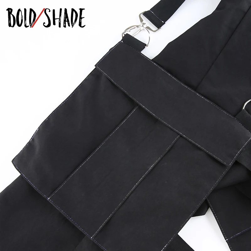 

Bold Shade 90s Streetwear Punk Cargo Pants High Waist Chain Fashion Grunge Cool Skater Style Solid Trousers Indie Clothing Women