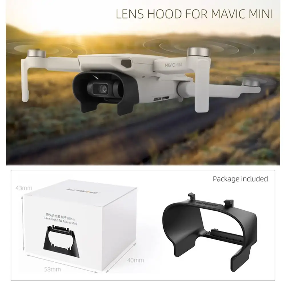 1 шт. Солнцезащитная бленда для объектива DJI Mavic Mini/Mini 2/Mini SE защитная крышка