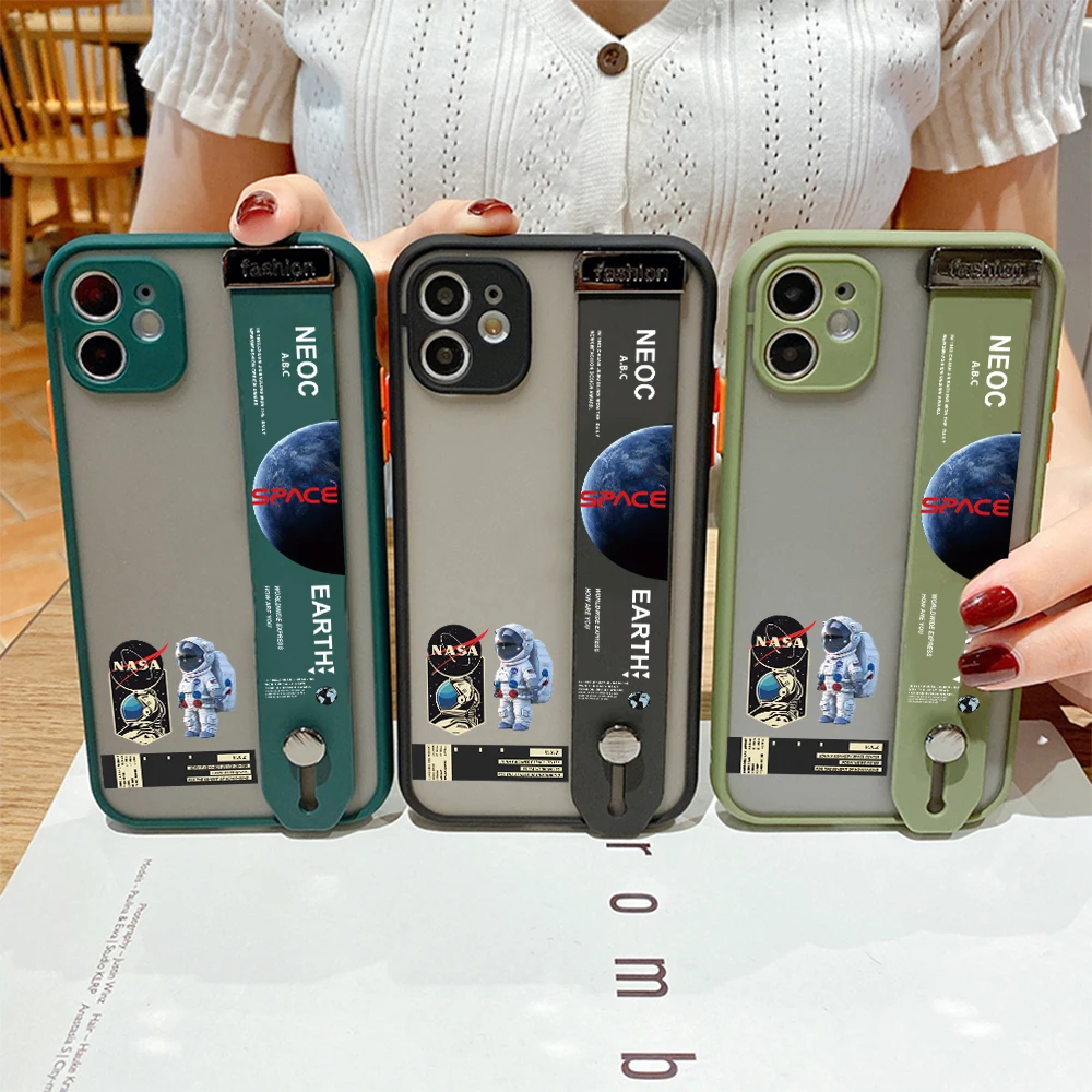 Чехол с ремешком на запястье астронавтом для Xiaomi Redmi Note 10 Pro 5G 10S 2 7 8 6 5 5A Prime