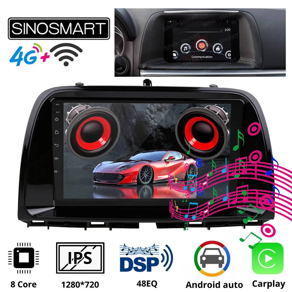 Sinosmart автомобильный радиоприемник с навигацией GPS для CX 5 2013 2016 Android 2.5D IPS/QLE