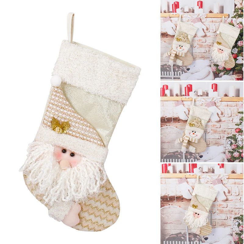 

Colorful Christmas Sock Gift Bag Multipurpose Xmas Tree Hanging Ornament for Home Living Room Bedroom Decoration VC