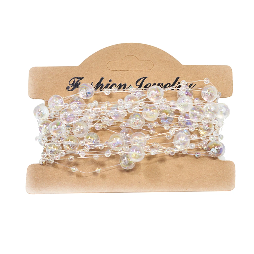 

5m Pure Bead Chain for Embellishment Wedding Dress, Dance Costume, Craft Making DIY Creative Decoration
