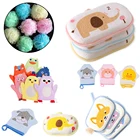 1 шт. случайные аксессуары для полотенец шапочка для новорожденного младенца хлопковая губка для мытья тела симпатичная детская Ванна губки-щетки скраб