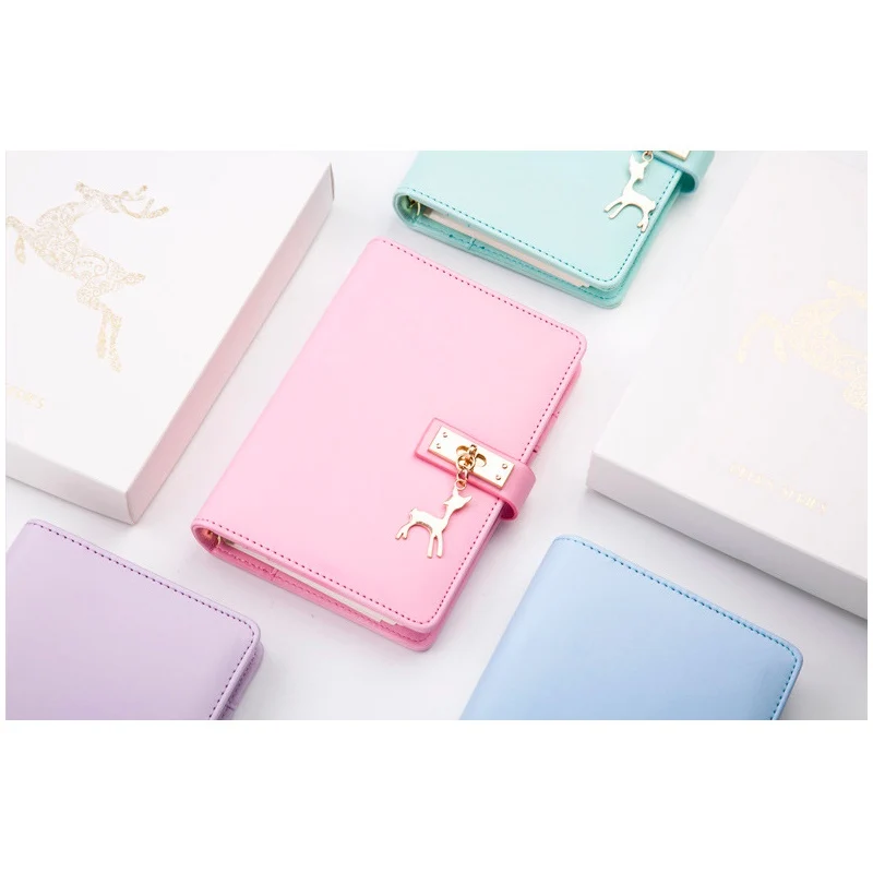 2020 розовый синий A6 планировщик кожаная записная книжка календарь дневник книга