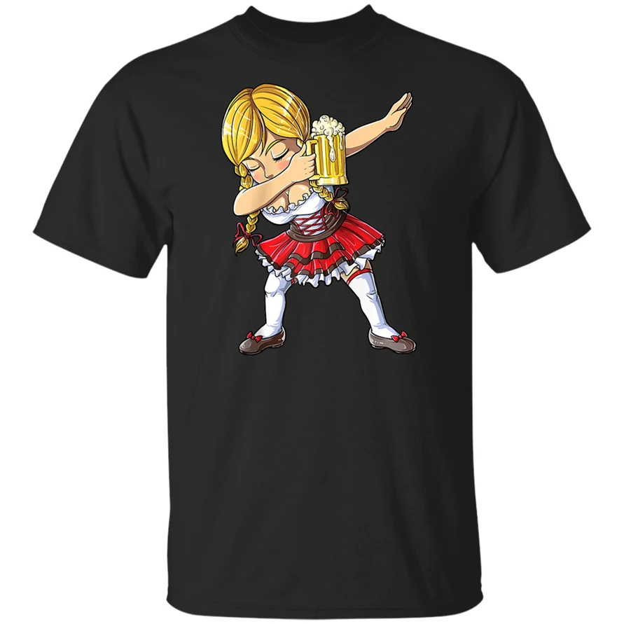 

Dabbing German Girl Shirt Oktoberfest Women Dirndl Beer T-Shirt S 2Xl Sportswear Tee Shirt