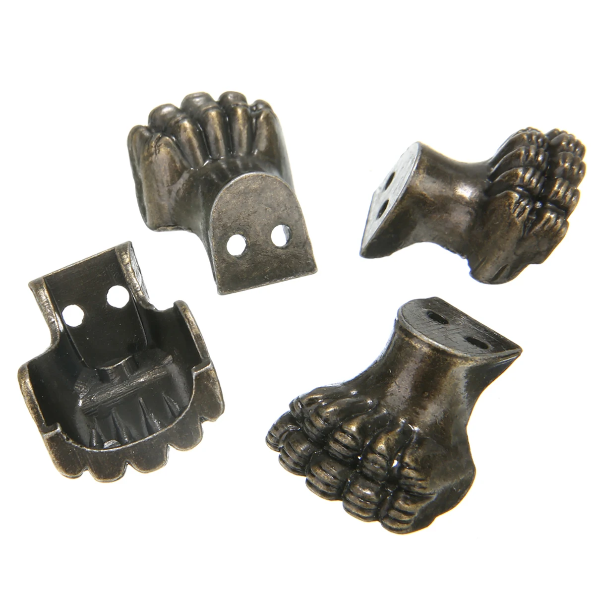 4 шт. латунные ножки античная латунь Декоративные защита углов ног из цинкового