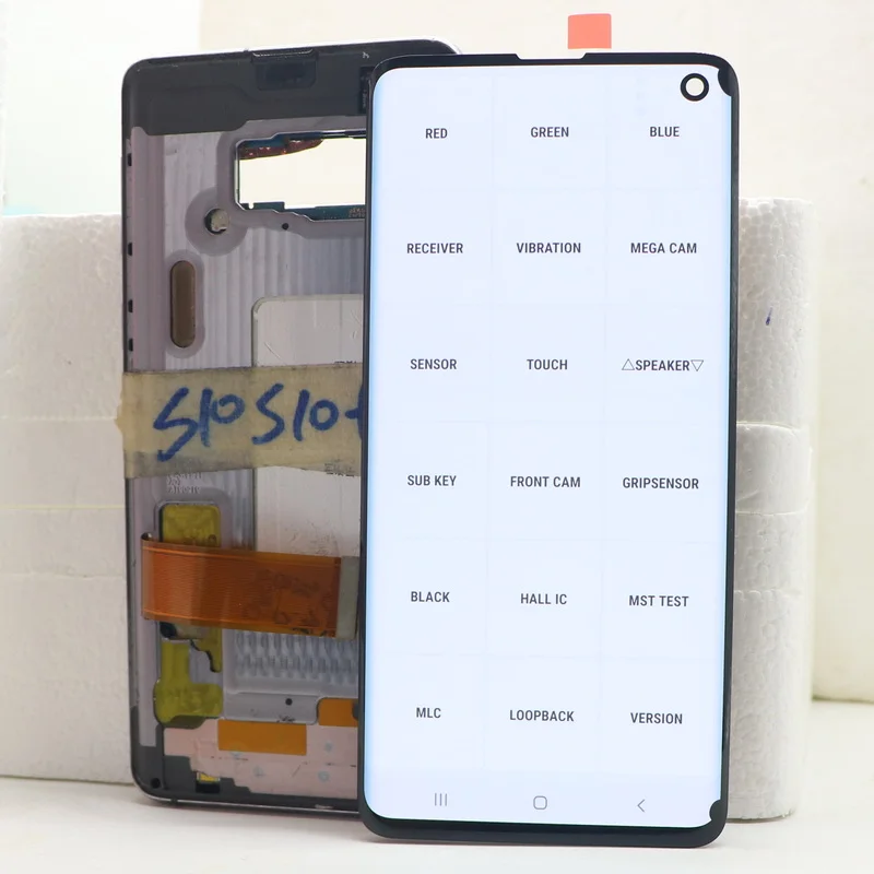 Pantalla Lcd 100% Original para SAMSUNG Galaxy S10, digitalizador de pantalla t&aacute;ctil con defectos, G973, G973U, G9730, SM-G973F, G973F/DS-1