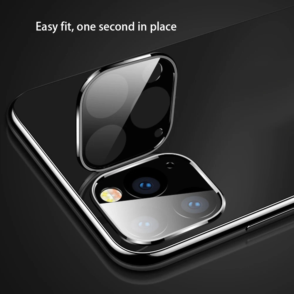 Полное покрытие закаленное стекло задняя камера объектив защитная пленка чехол