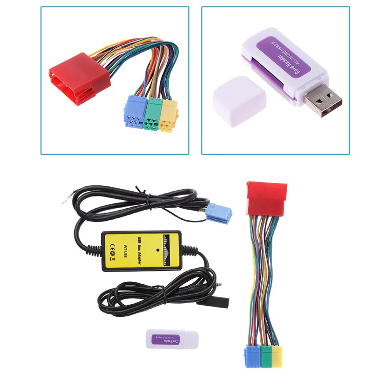 Автомобильный MP3 музыкальный плеер радио интерфейс сменный CD адаптер USB SD AUX IN для