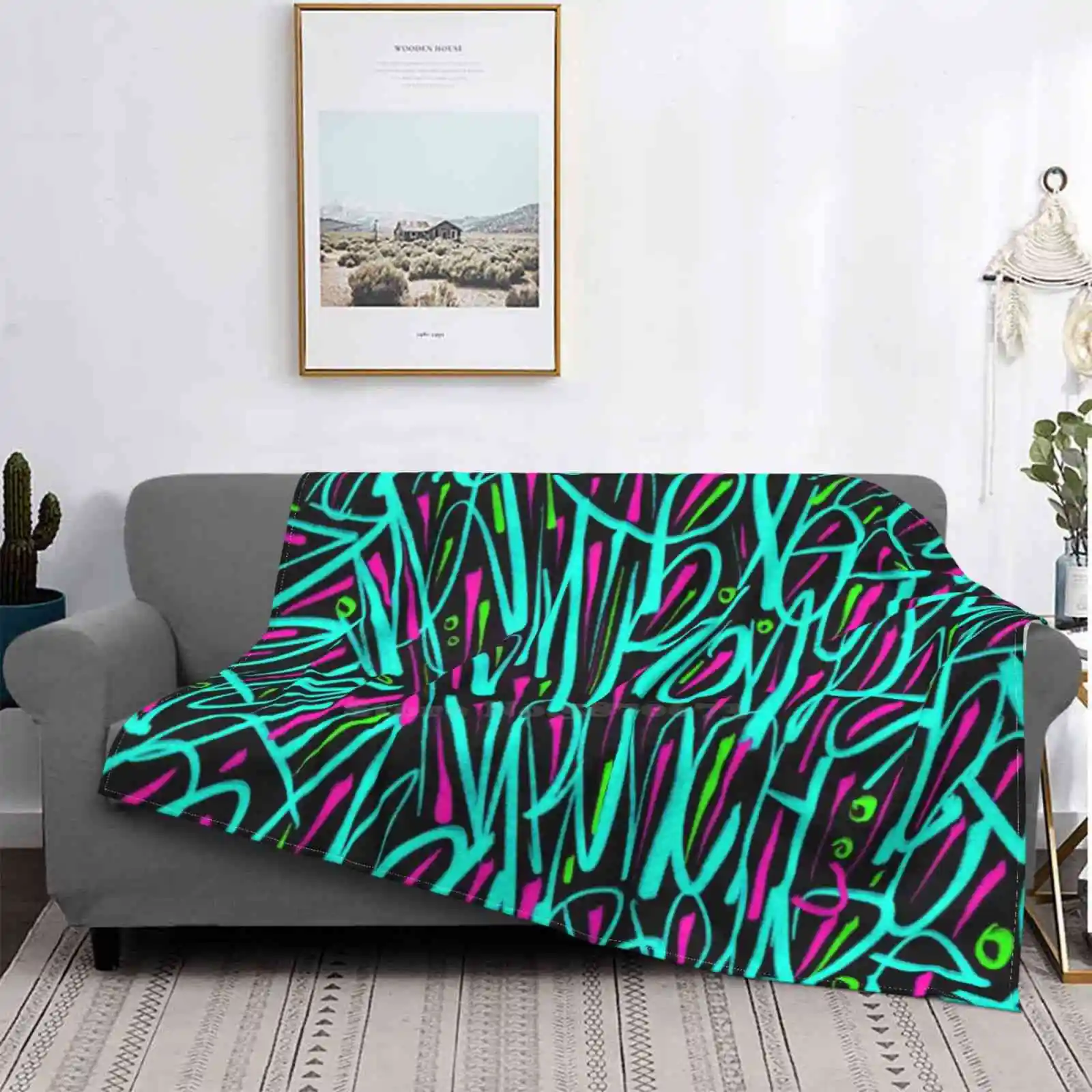 

Retro Graff Blanket Soft Warm Travel Portable Blanket Handstyle Handstyles Nasin Tag Tagging Letterart Handlettering Style