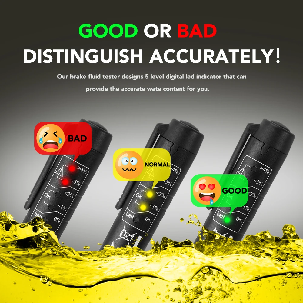 Проверка качества масла ручка тестер тормозной жидкости инструмент для