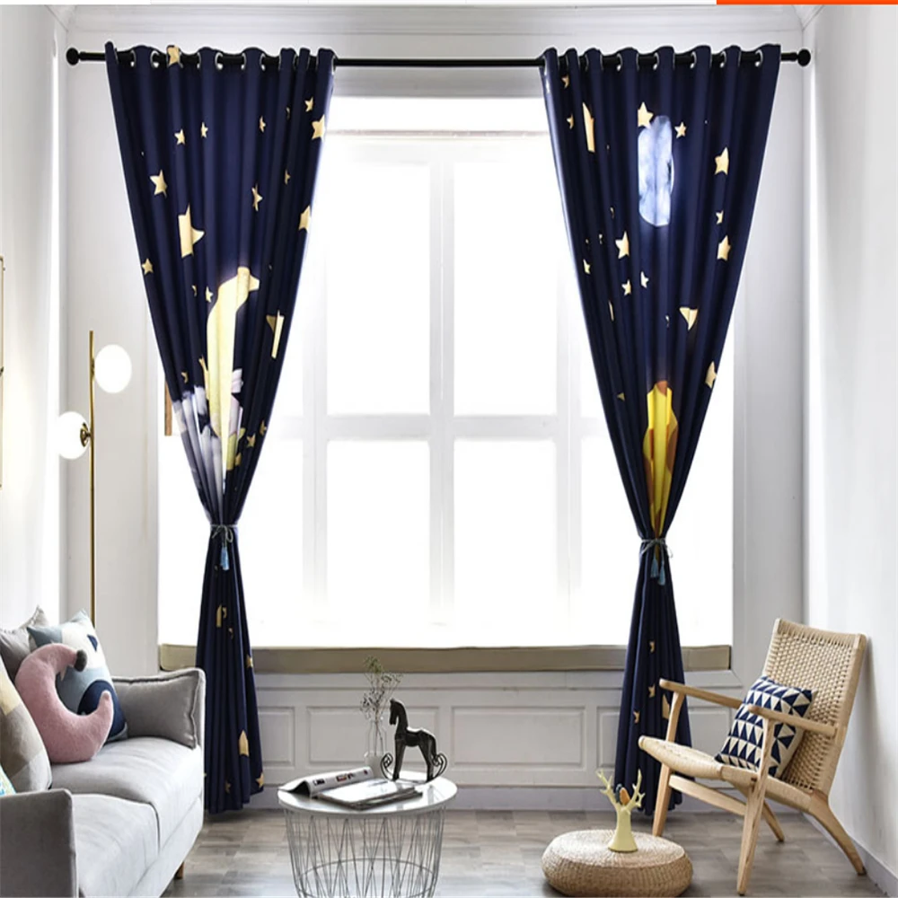 Новая занавеска для детской комнаты с милыми рисунками из мультфильмов