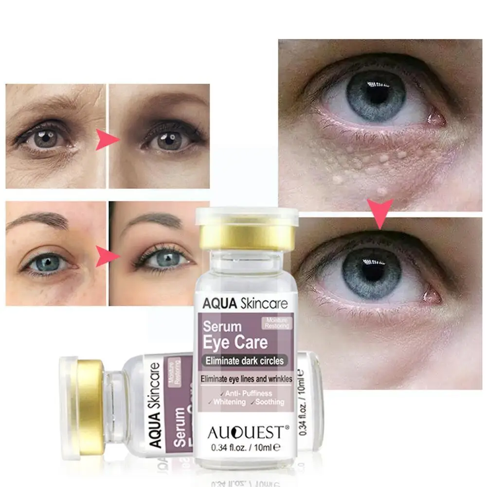 

10ml Eye Serum Whitening Anti-aging Essence Against Improve Bag Puffiness Remover Circles Eyes Particles Black Moisturizing Q5S6