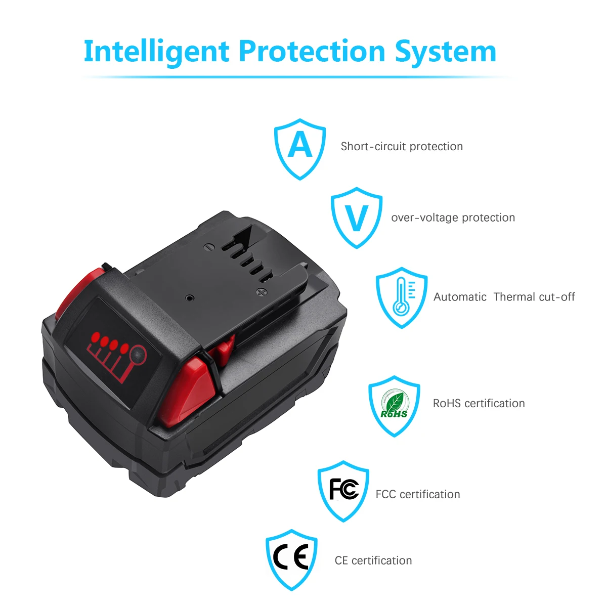 Turpow литий-ионная аккумуляторная батарея для Milwaukee M18 6000 мАч Запасные инструменты 48-11-1815 48-11-1850 48-11-1840 10л