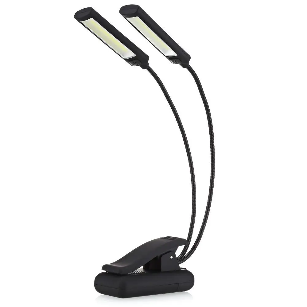 Светодиодный фонарик с зажимом для книг 3 режима музыкальный стенд лампа чтения