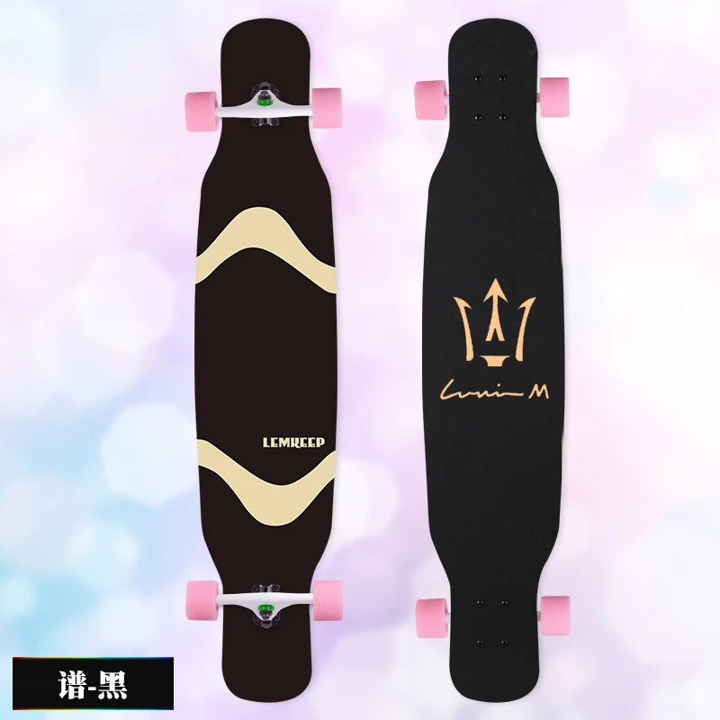 MS414 Dream Ⅰ 107 см/42 дюйма многоцветная печать Griptape dancing Street Longboard Abec-9 высокоскоростной хромированный стальной подшипник - Цвет: 17