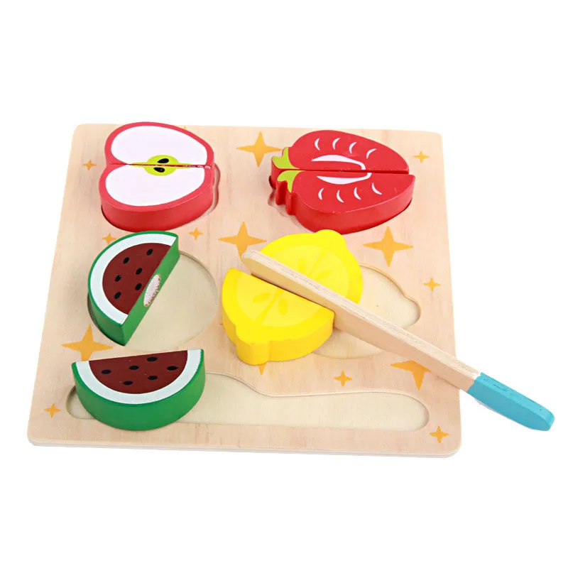 

FBIL-деревянная кухонная вырезанная фруктовая десертная детская кулинарная кухня игрушка еда ролевые игры пазл обучающие игрушки