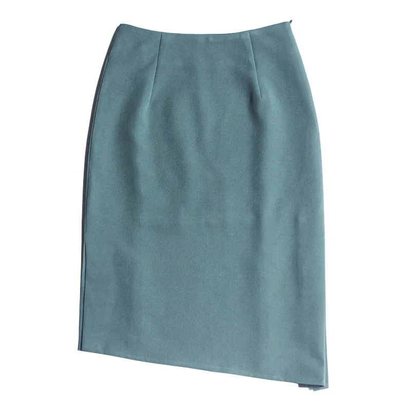 

Side split skirts MIDI irregular show tall waist elastic packet buttock one pace skirt professional western dress