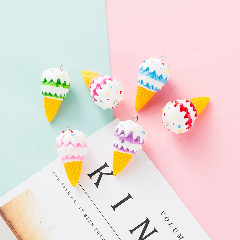 6 шт./лот брелок для мороженого Шарм DIY Аксессуары изготовления ювелирных изделий