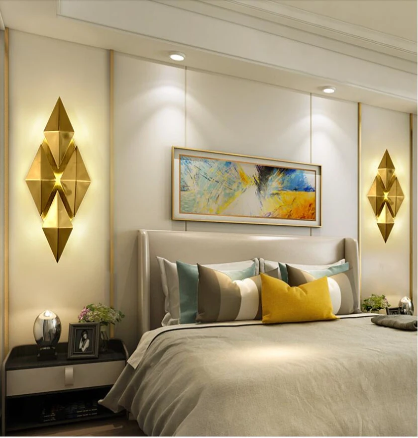 Modern LED wall lamp simple atmosphere wall decoration lamp aisle corridor lamp personality Nordic living room bedside bedroom w