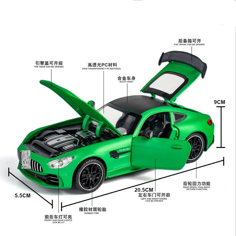 Модель автомобиля AMGTRAlloy в масштабе 1:24 металлическая спортивная модель