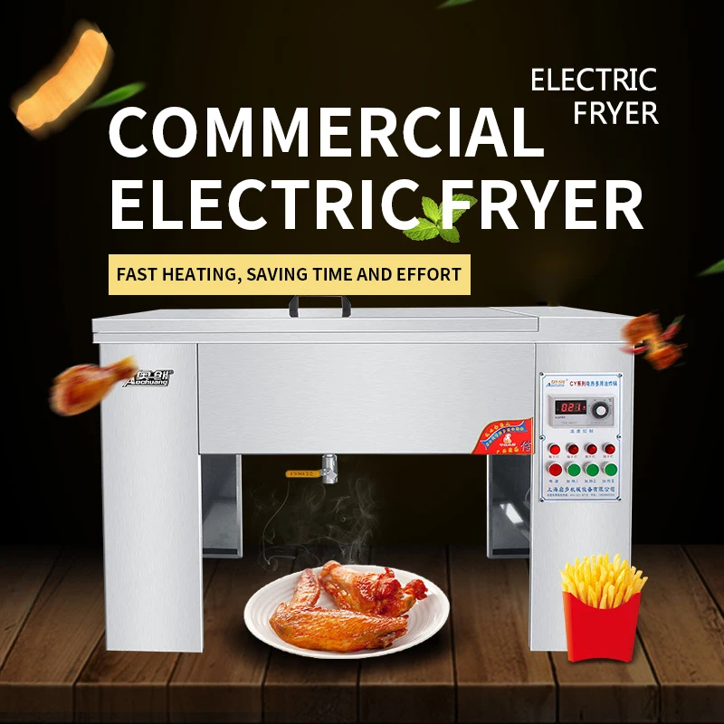 

Electric Fryer 50L Large Capacity Automatic Constant Temperature Multifunctional Chicken Chop Fries Stainless Steel Large