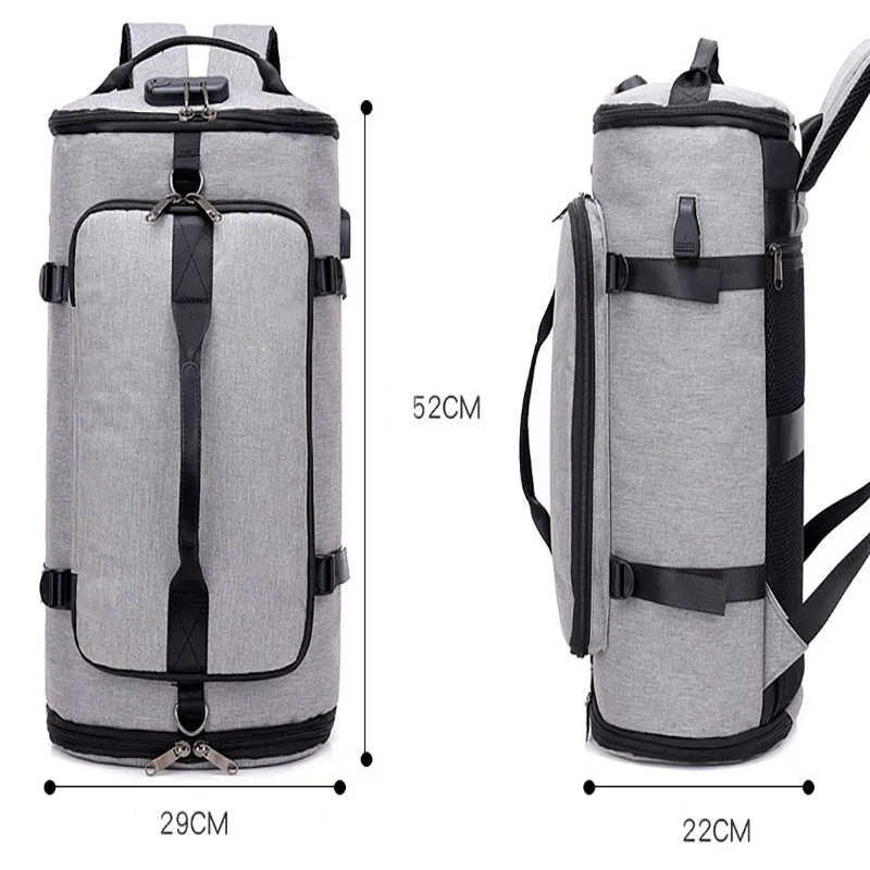 

Polyester Material Waterproof Oxford Cloth Backpack Business Outdoor Travel Backpack Usb Interface Anti-Theft Backpack 2020 Male