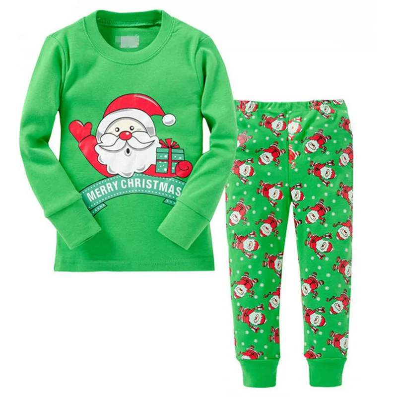 TUONXYE-Conjunto de pijama de Papá Noel con Hello para niños, ropa de dormir de algodón de manga