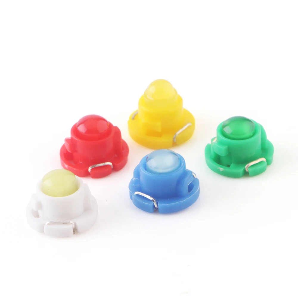 

100pcs 12V T4.7 Led COB Led Bulb Indicator Map Dashboard Light Instrument Light White Red Blue Green for All Cars