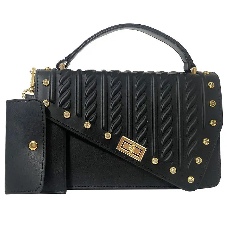 

Женская сумка через плечо, новинка 2021, модная женская сумка из искусственной кожи с тиснением и бриллиантами, сумка-мессенджер на плечо, жен...