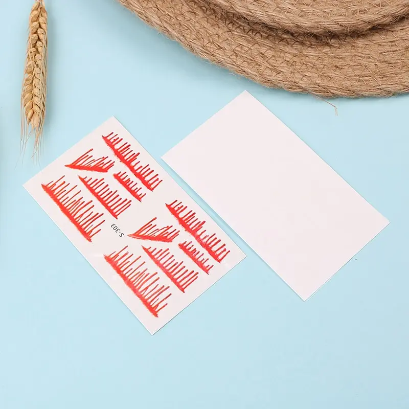 1 лист искусственная Татуировка Хэллоуин ужасная рана Временная 3D Реалистичная